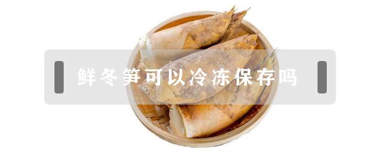 鲜冬笋可以冷冻保存吗